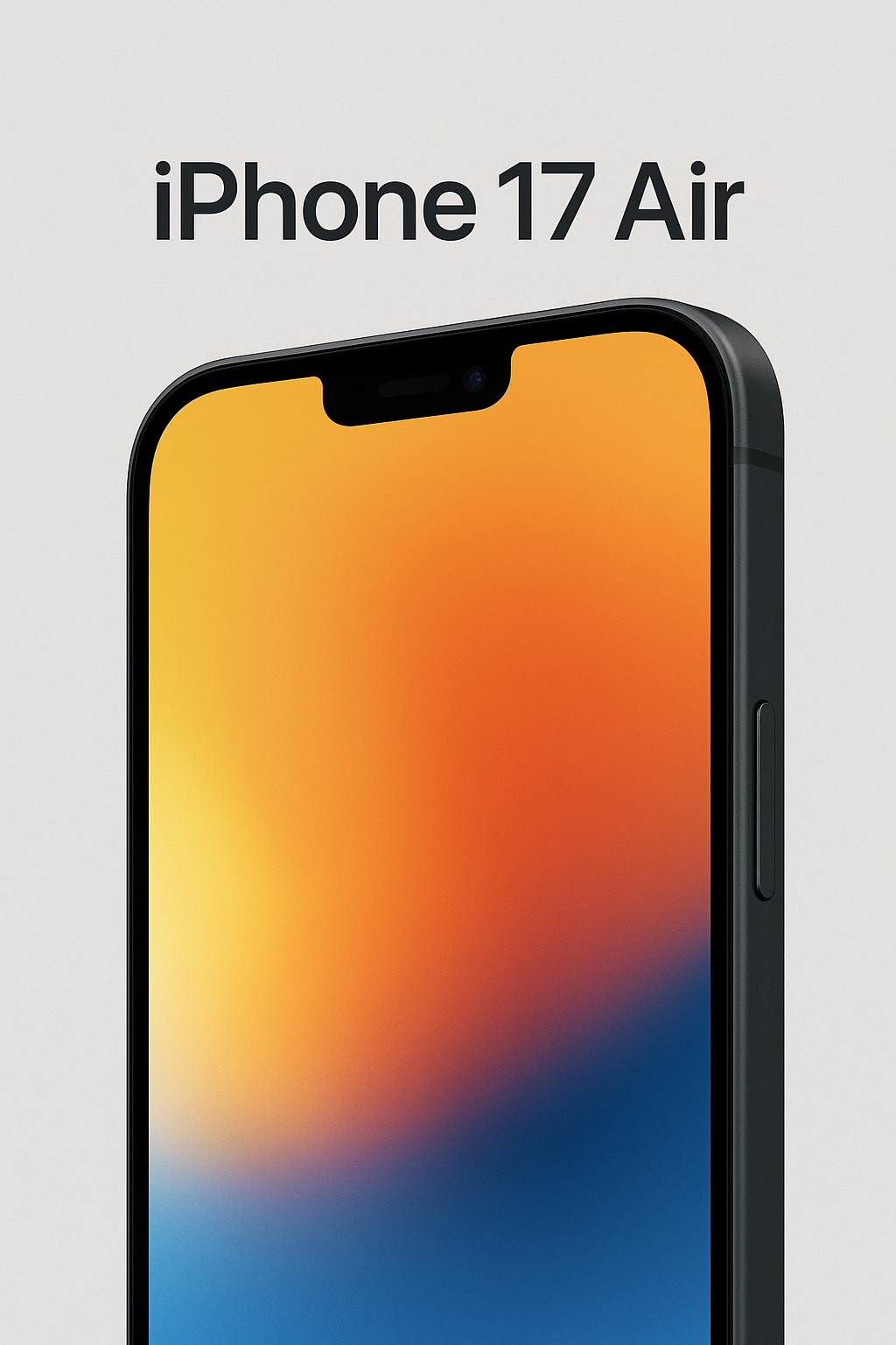 iPhone 17 Air 6.4-inch Super Retina XDR OLED display with ProMotion 2.0 144Hz refresh rate, under-display Face ID, HDR10+, and 2000 nits brightness