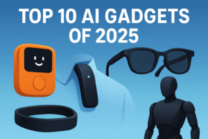 Top 10 AI gadgets and tech products in 2025 illustration