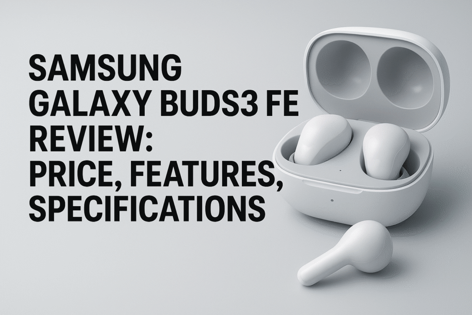 Samsung Galaxy Buds3 FE Review 2025 – AI-powered wireless earbuds with premium blade design, ANC, and 30-hour battery life.