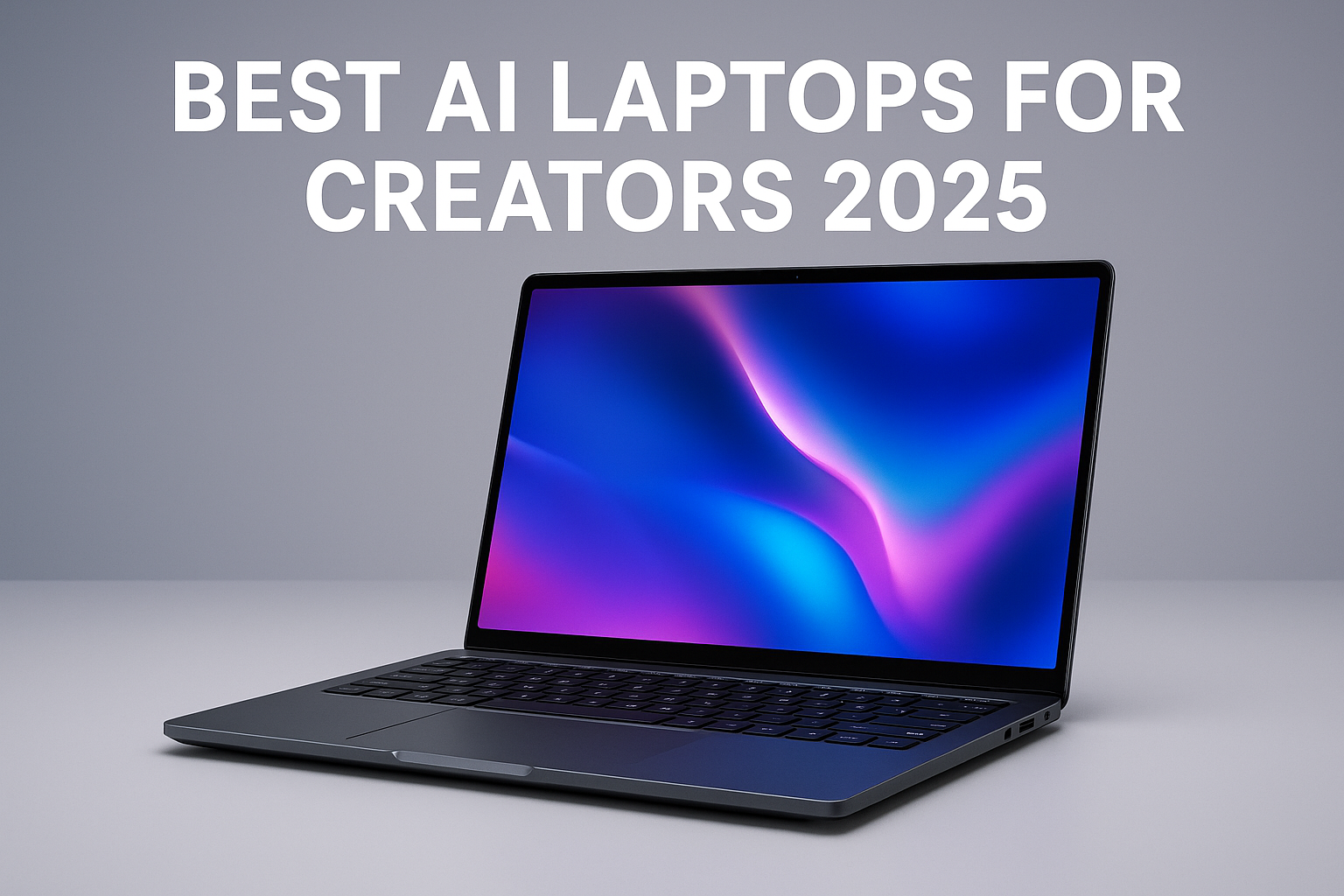 Top AI laptops 2025 for creators including MacBook Pro M4, ASUS ProArt Studiobook 16, Surface Laptop Studio 3