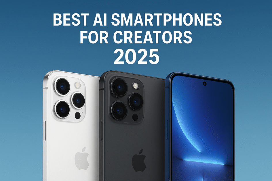 Best AI smartphones 2025 for creators including Galaxy S25 Ultra, Pixel 9 Pro, iPhone 16 Pro Max for content creation