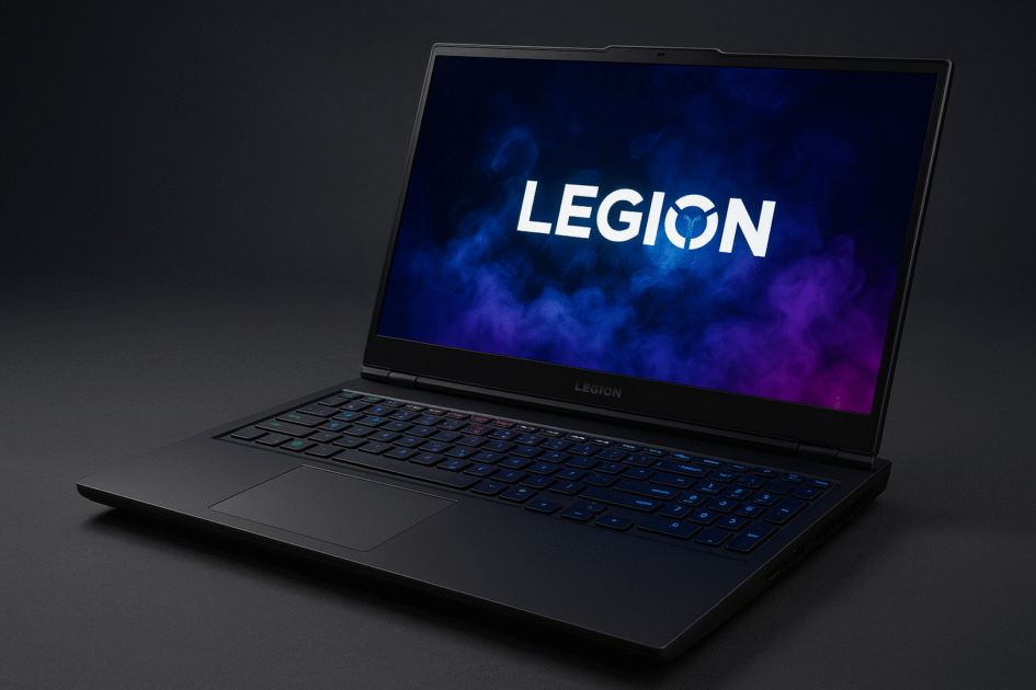 NVIDIA GeForce RTX 4090 Laptop GPU performance chart with ray tracing, DLSS 3.5 AI upscaling, and 16GB GDDR6 VRAM on Lenovo Legion Pro 7i 2025.