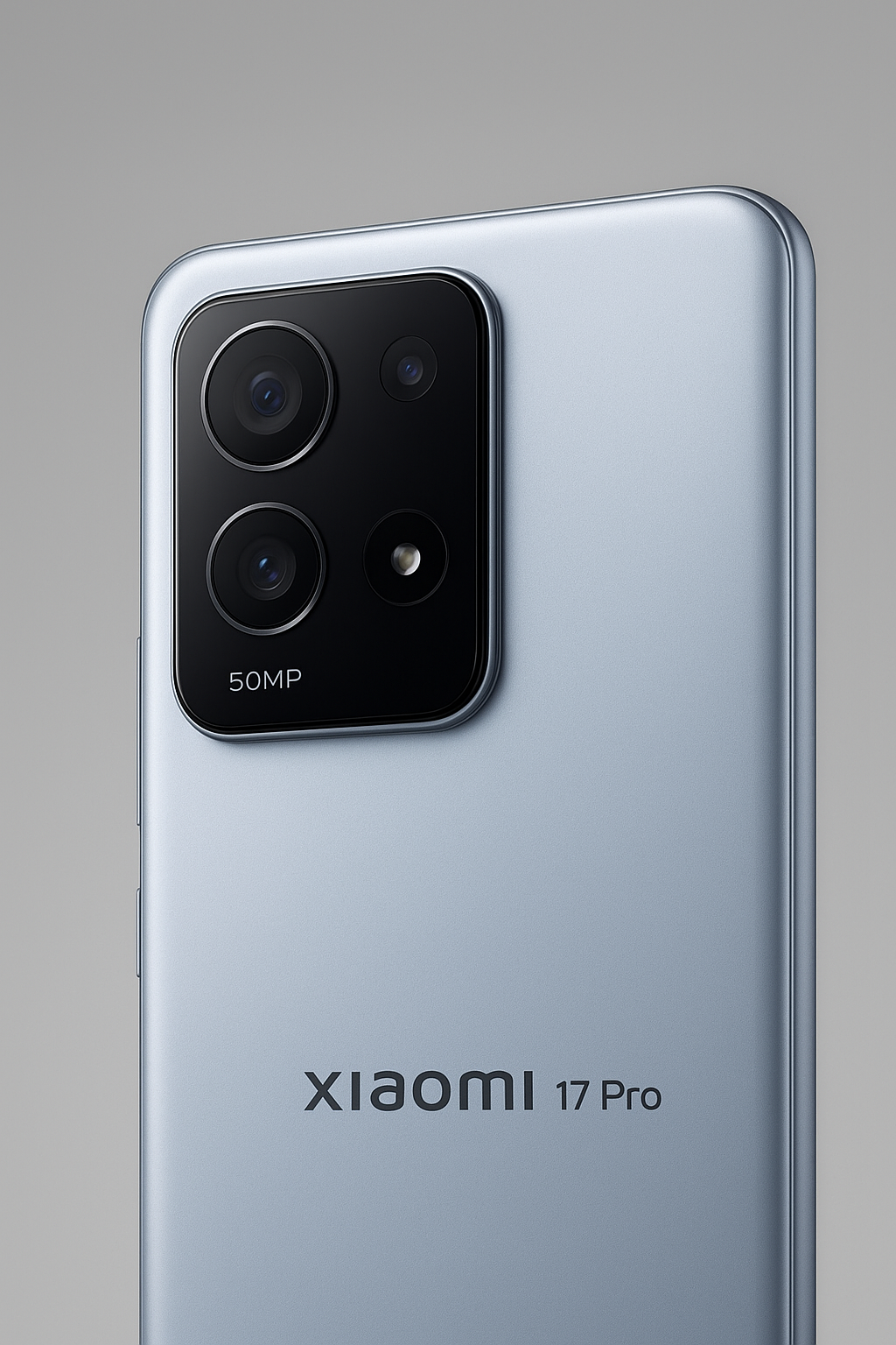 Triple 50 MP camera setup on the Xiaomi 17 Pro with ultra-wide, telephoto, and AI-enhanced main lens for flagship-level photography.