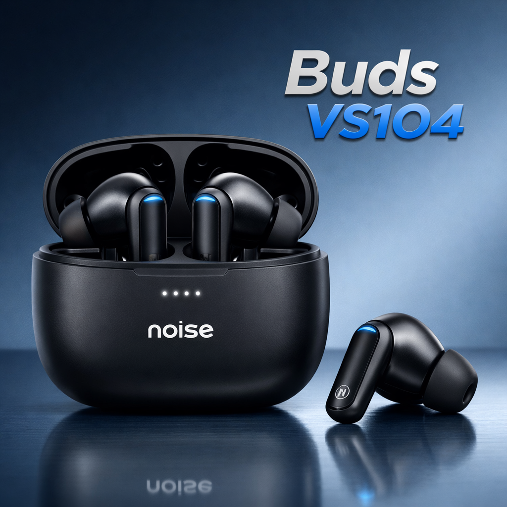 Noise Buds VS104 wireless earbuds under ₹1500 – balanced sound, clear vocals, comfortable fit for calls and online classes.