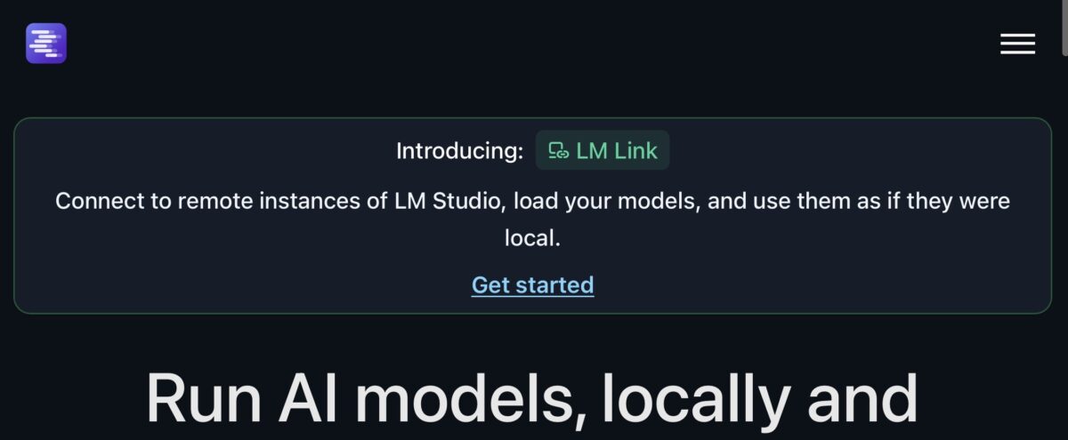 LM Studio offline AI tool interface running locally without internet